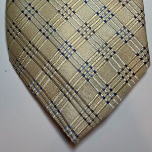 Joseph & Feiss Ivory Base Check Patterned Accent Silk Tie